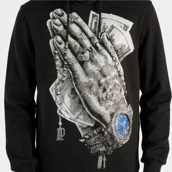 Left Point Black Graphic Hoodie for Men New - Picture 9 of 9